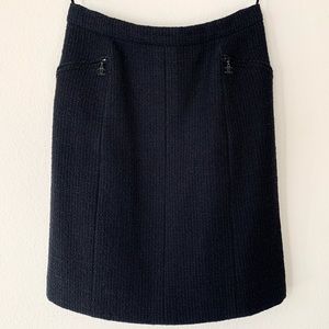 Chanel crystal logo tweed skirt